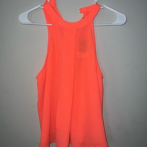 Orange sleeveless top